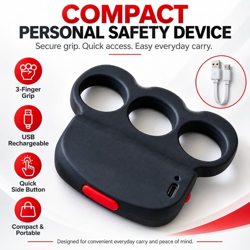 Plastic-cased three-finger knuckle duster