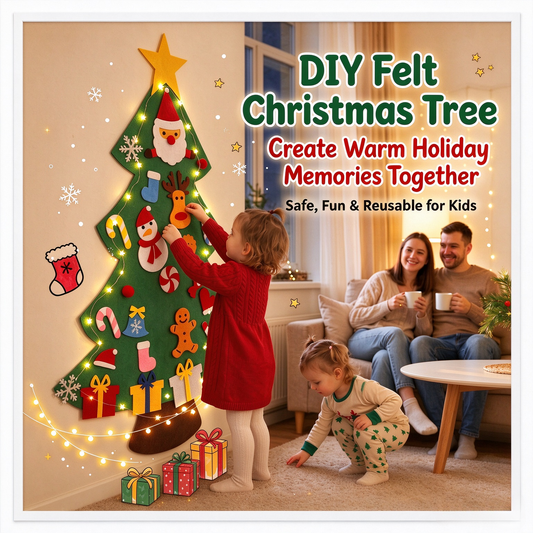 🎄 Kids DIY Felt Christmas Tree – Create, Decorate & Make Holiday Memories ✨🎁
