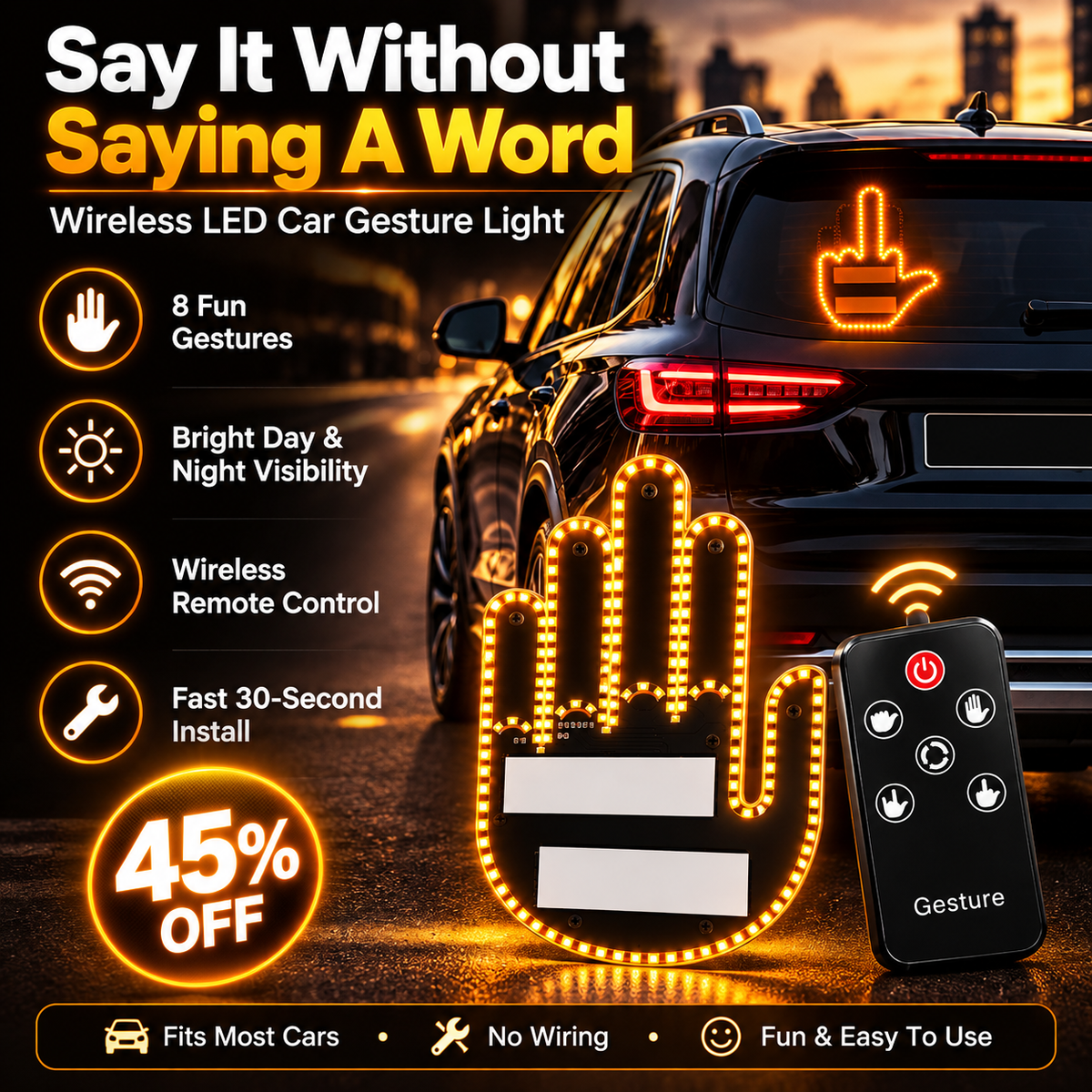 LED Car Gesture Light