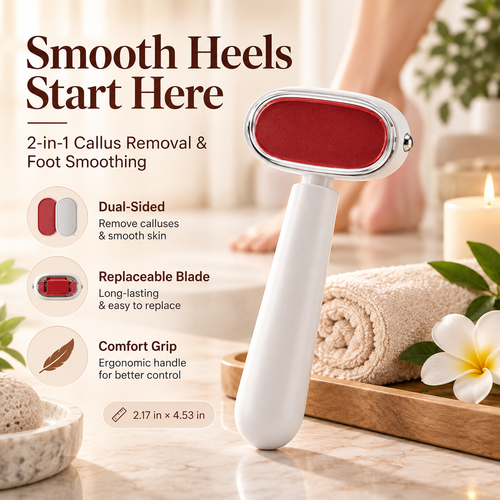 🔥 BUY 1 GET 1 FREE ✨ Dual-Sided Foot Callus Remover & Heel Scraper Tool 🦶
