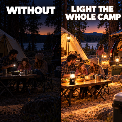 🔋 Solar USB LED Camping Lantern✨ Rechargeable & Waterproof