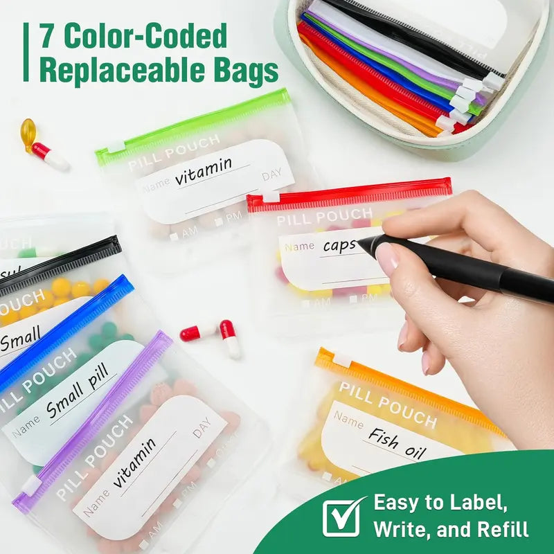 💊Reusable Waterproof Travel Medicine Bag Set