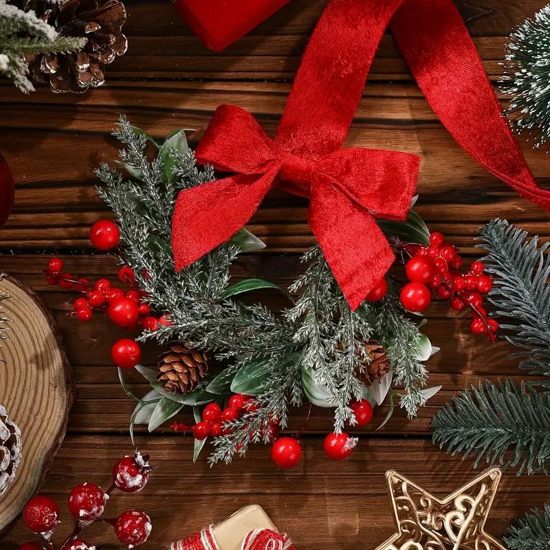 Christmas Mini Artificial Cabinet Wreaths — Maximum Holiday Magic