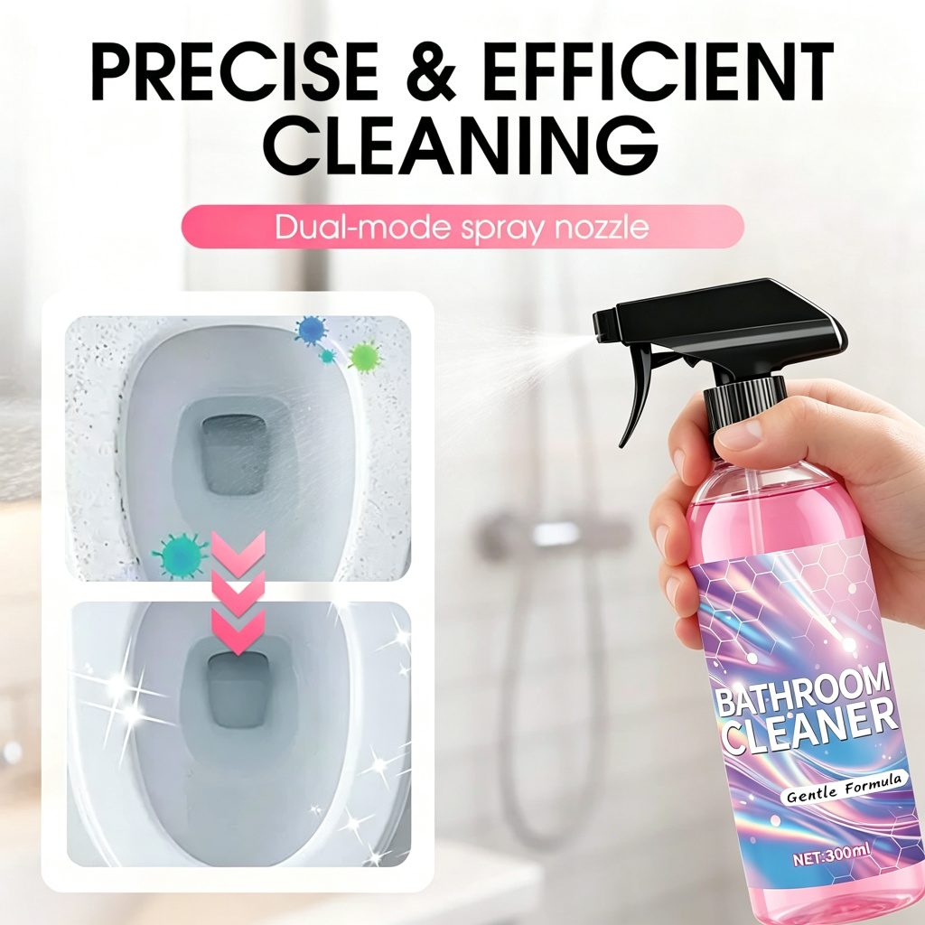 🧼 Multi-Purpose Bathroom Cleaner Spray – Water Stain, Limescale & Soap Scum Cleaner ✨