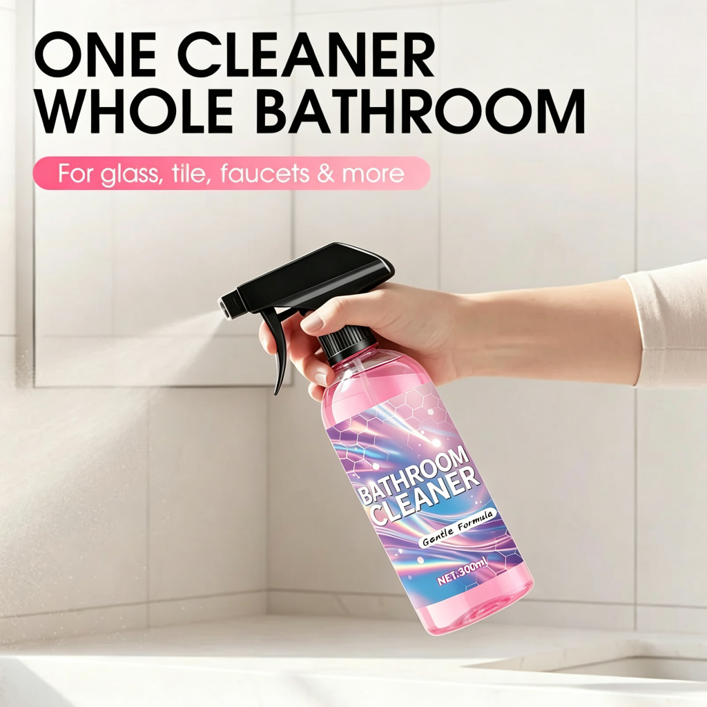 🧼 Multi-Purpose Bathroom Cleaner Spray – Water Stain, Limescale & Soap Scum Cleaner ✨