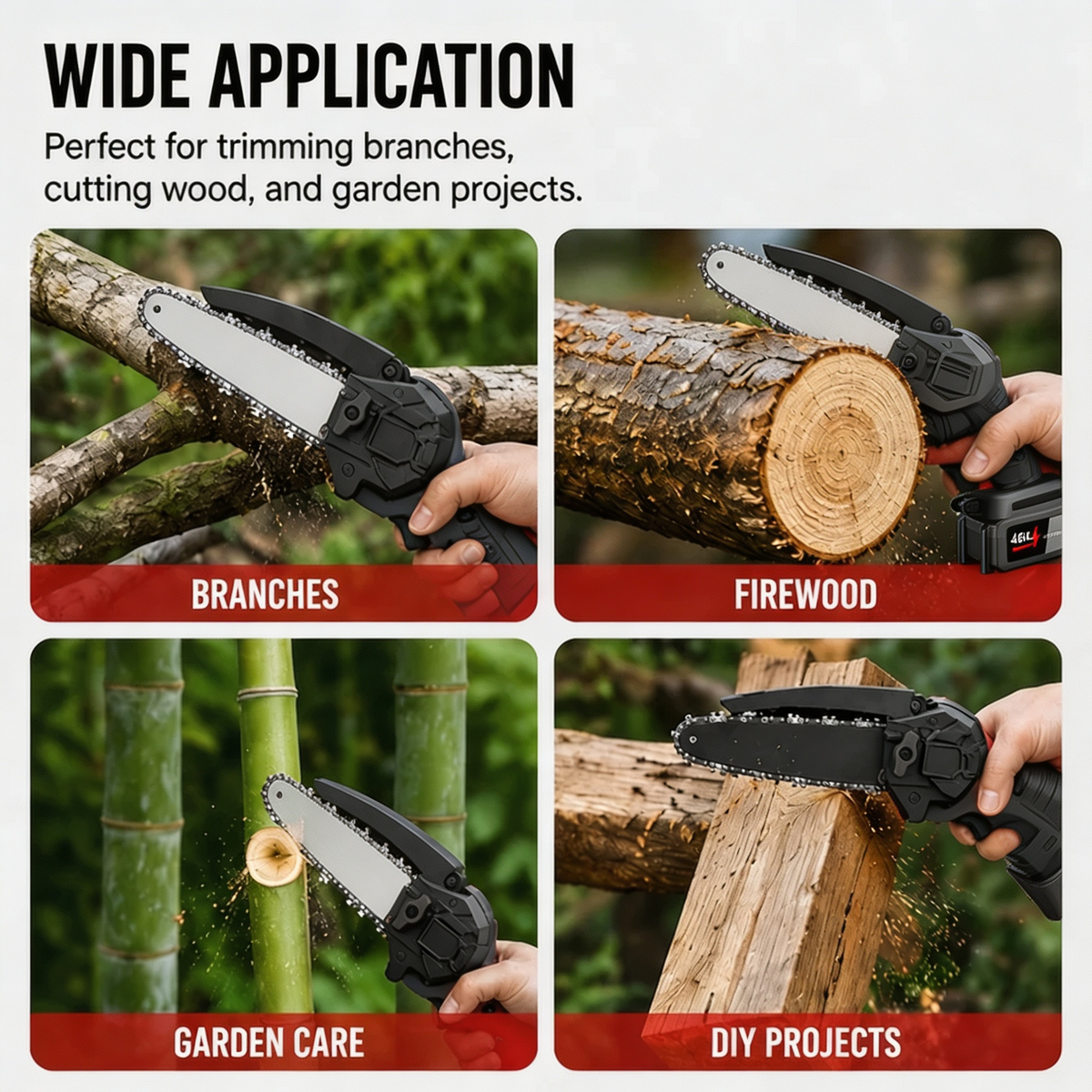 Cordless Mini Chainsaw – Small Size, Big Power – Free Shipping 🚚