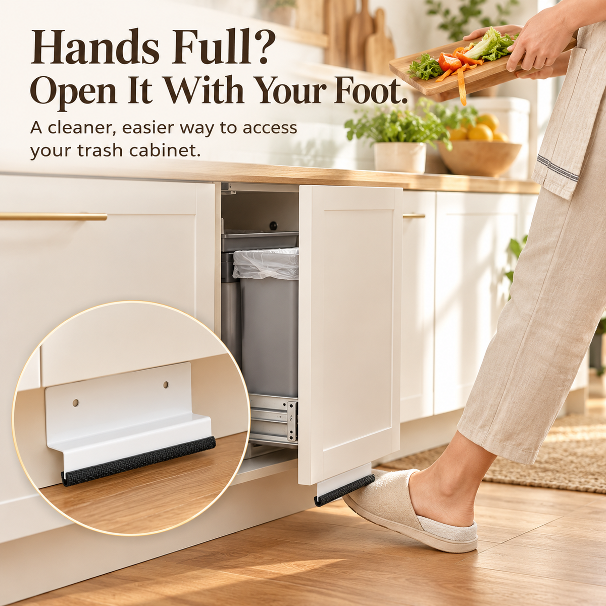 🔥 Limited-Time 49% OFF- 🦶 Under Cabinet Foot Pull | 🙌 Hands-Free Cabinet Door Opener