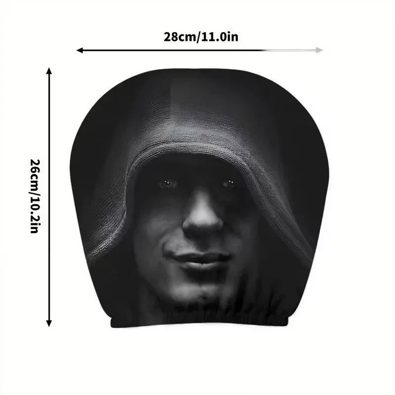 “Scary Face” Headrest Cover, Spooky-Style Stretchable Headrest Protector