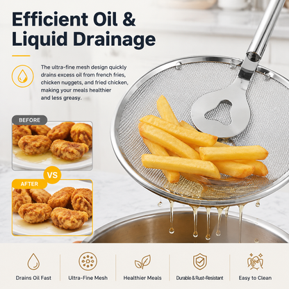 🍳2-in-1 Stainless Steel Oil Filter Clip-Suitable for fried foods