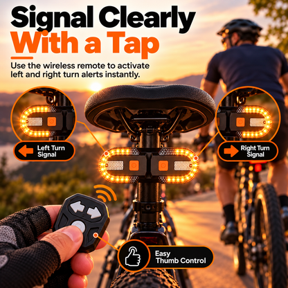 Wireless Turn Signal Bike Light