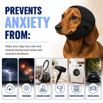 Noise Cancelling Dog Ear Wrap – Calming Ear Cover for Fireworks & Thunderstorms