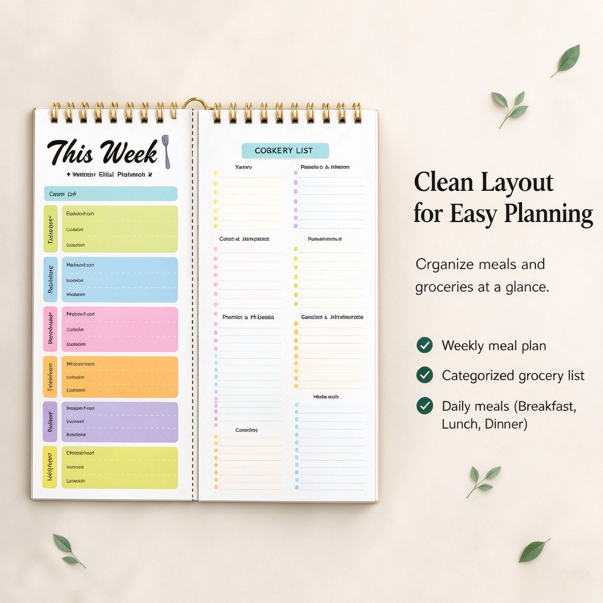 📅 🍽️ Weekly Meal Planner – Simplify Family Meals & Grocery Planning