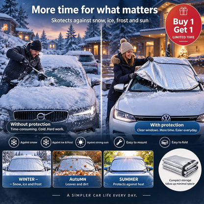 Front windshield protection Snow cover - protection for all four seasons