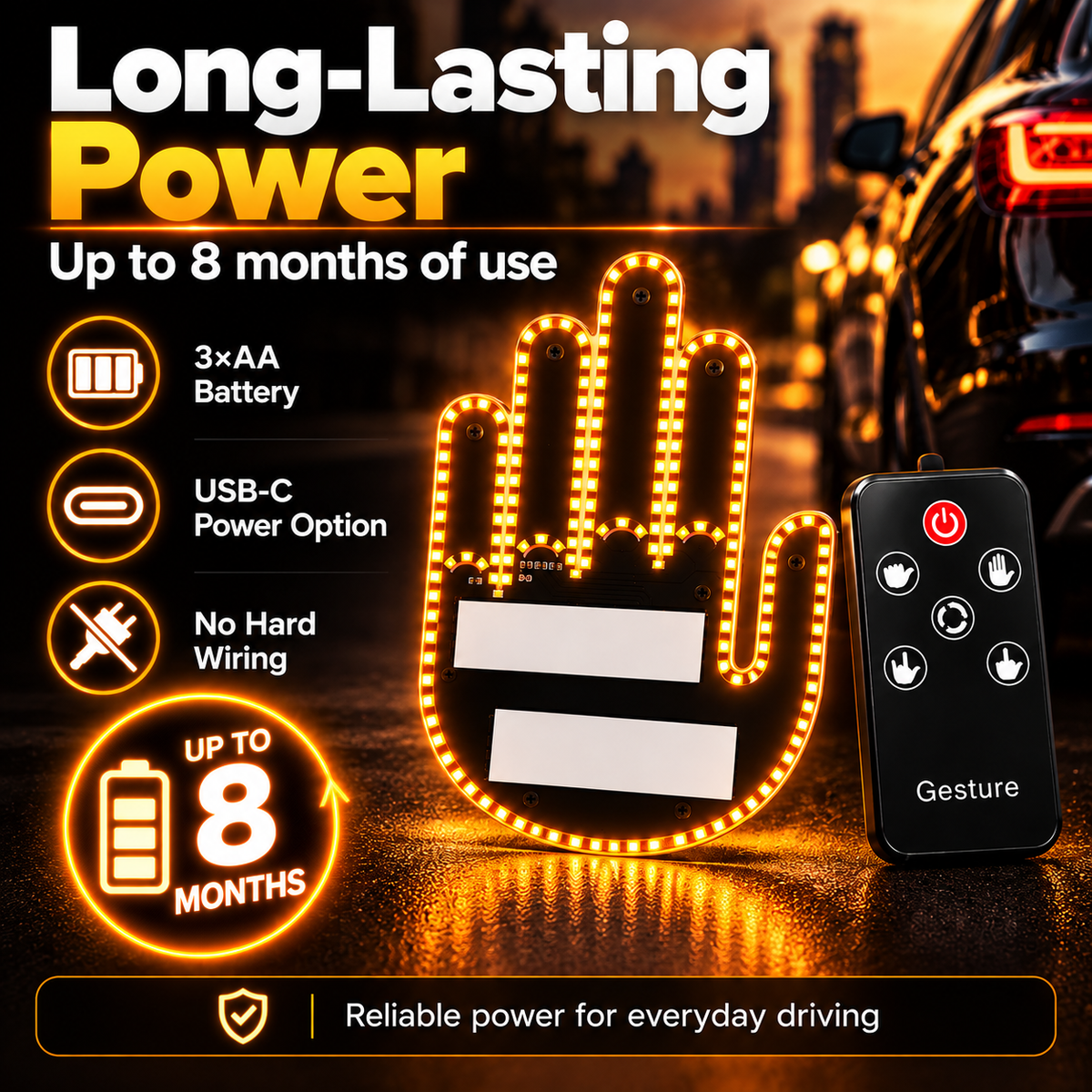 LED Car Gesture Light
