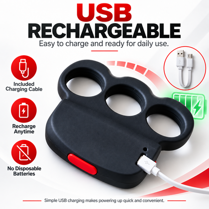 Plastic-cased three-finger knuckle duster