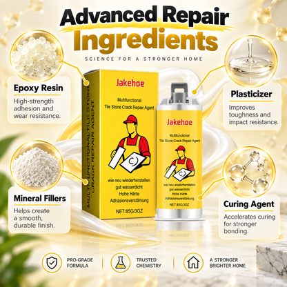 🔧Quick-Drying Tile Repair Glue - Complete Tool Kit for DIY – Fix Cracks Permanently in Minutes!✨