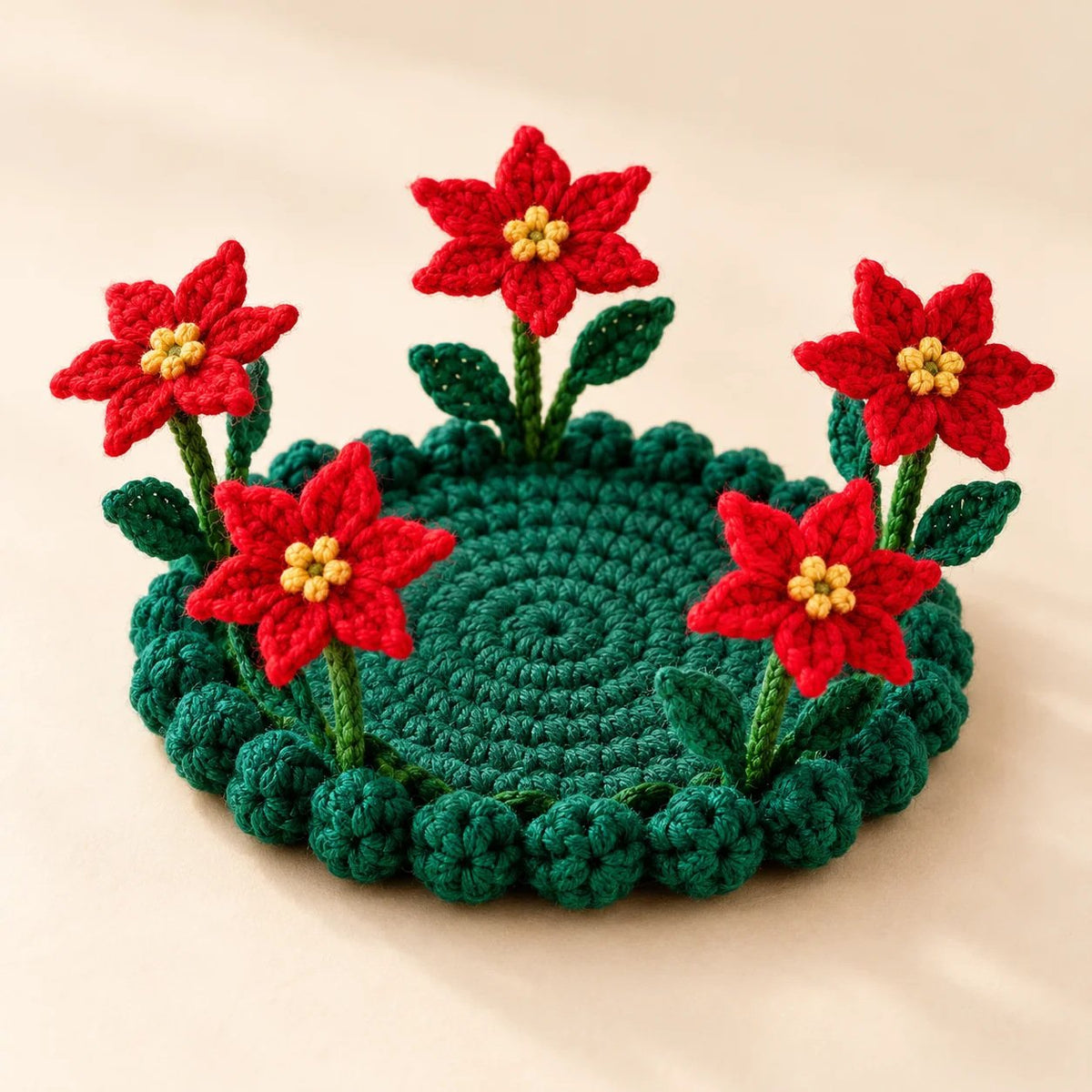 Hand-Crocheted Floral Coasters | Timeless Table Art 🌸