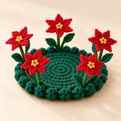 Hand-Crocheted Floral Coasters | Timeless Table Art 🌸