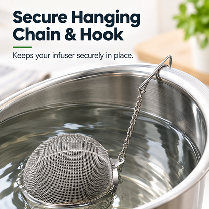 🍵🔗Stainless steel spice balls with chain - suitable for soups, broths, stews, seasonings, and cooking