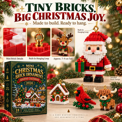 24-Day Christmas Brick Ornament Advent Calendar | 24 Buildable Holiday Designs 🎄🧱