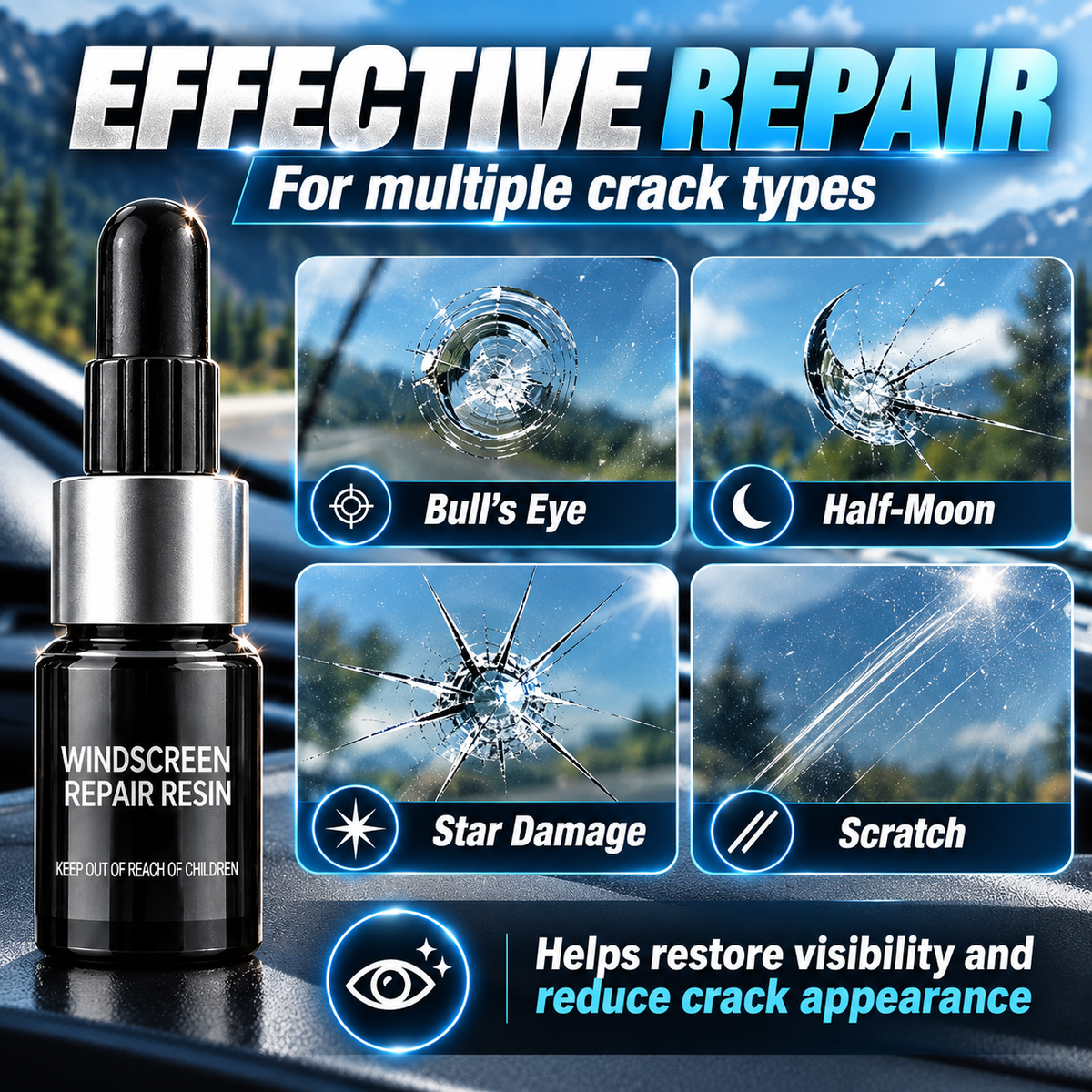 🔥LIMITED SALE - BUY 1 GET 1 FREE🔥Cracks Gone Glass Repair Kit