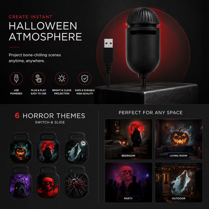 🔥Night Light Projector 🔥Halloween USB Holographic Projector