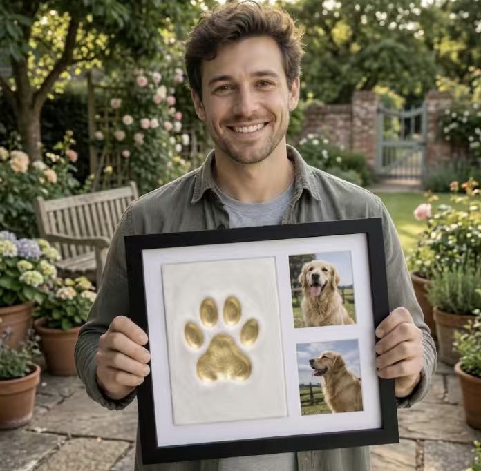 🐾Pet paw prints Keepsake Clay Kit💛Their actual paw prints — made by your own hands.🖼️
