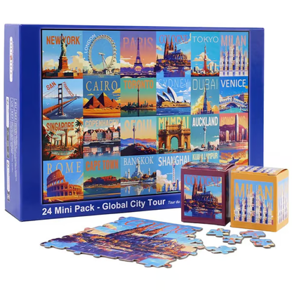 🧩24-Day Jigsaw Puzzle Advent Calendar — 1000 Pieces, 24 Mini Packs