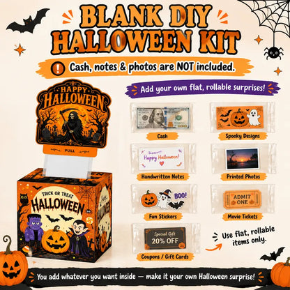 🎃 Halloween Pull-Out Surprise Box – Fun Cash & Gift Reveal Game