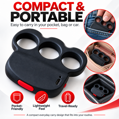 Plastic-cased three-finger knuckle duster