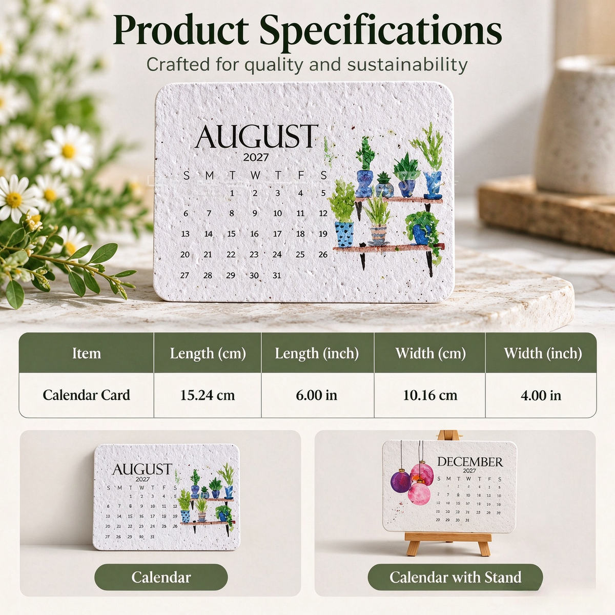 ✨🏆Early Holiday Sale 49% OFF🌱Eco-Friendly Plantable “Timeless” Seed Calendar 2027