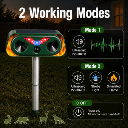 🌱Solar Motion-Activated Animal Repellent – Garden & Yard Protection