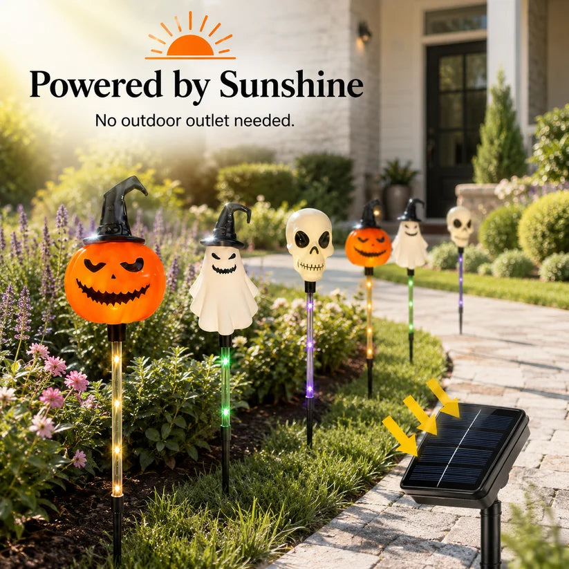 🎃 Halloween Special Offer 👻 Glowing Pumpkin, Ghost & Skull Pathway Lights ✨