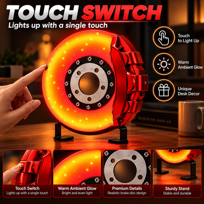 Brake Disc LED Lamp Car Guy Gifts for Men, Red