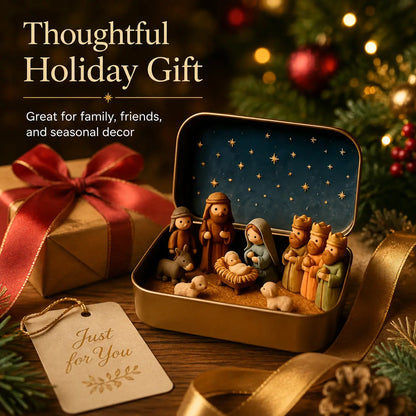 Home Supplies Pocket Mini Nativity Set, Plastic, Portable
