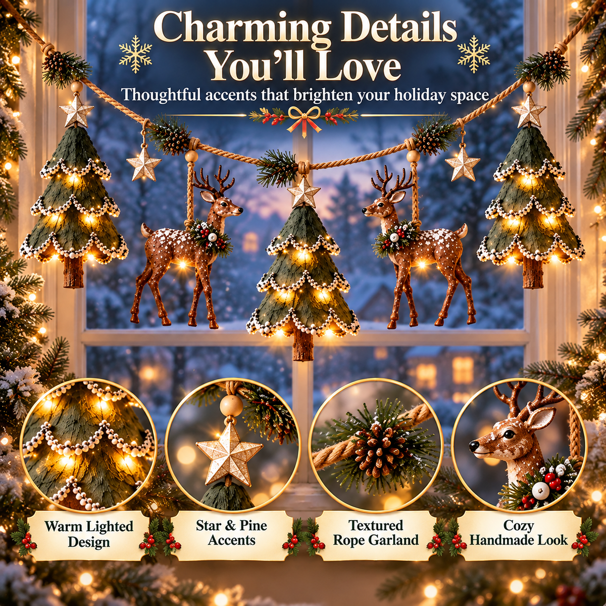 🎄 Handmade Charm for a Woodland Christmas