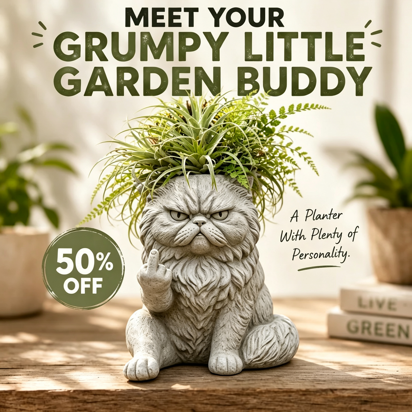 Grumpy Cat Flower Pot