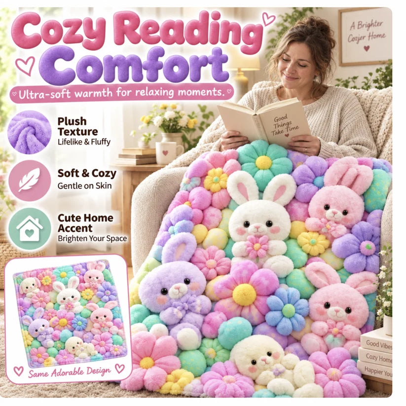Cute Plush 3D Throw Blanket