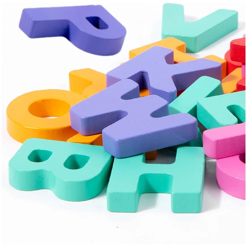🔤 26-Piece Wooden Letter & Animal Matching Toy
