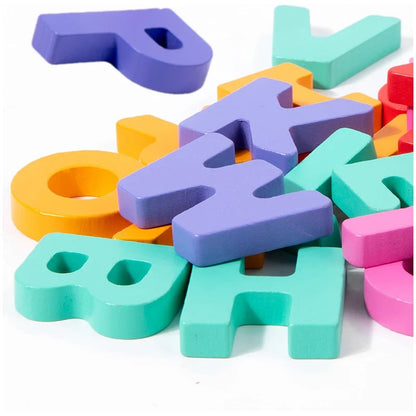 🔤 26-Piece Wooden Letter & Animal Matching Toy