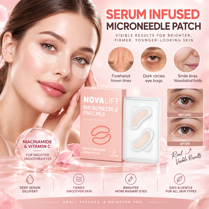 Micro Needle Eye Patches for Dark Circles & Wrinkles | Hyaluronic Acid Under Eye Treatment