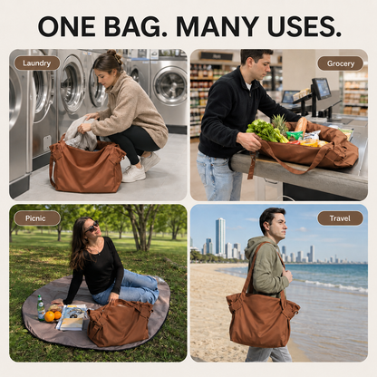 Lay-Flat Drawstring Tote