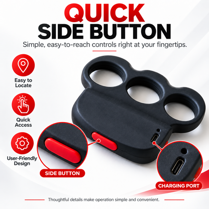 Plastic-cased three-finger knuckle duster