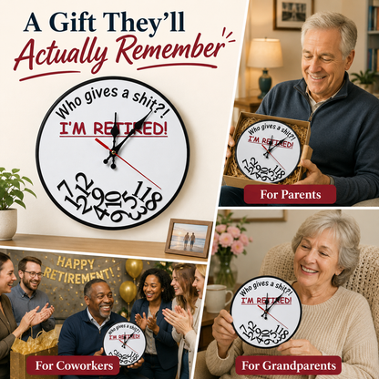 🔥Hot Sale 🔥Retirement Humorous Quote Wall Clock