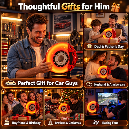 Brake Disc LED Lamp Car Guy Gifts for Men, Red