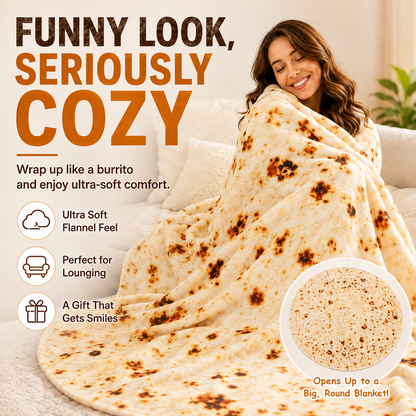 Food Themed Blanket - Soft Comfortable Nap Blanket for Home & Office
