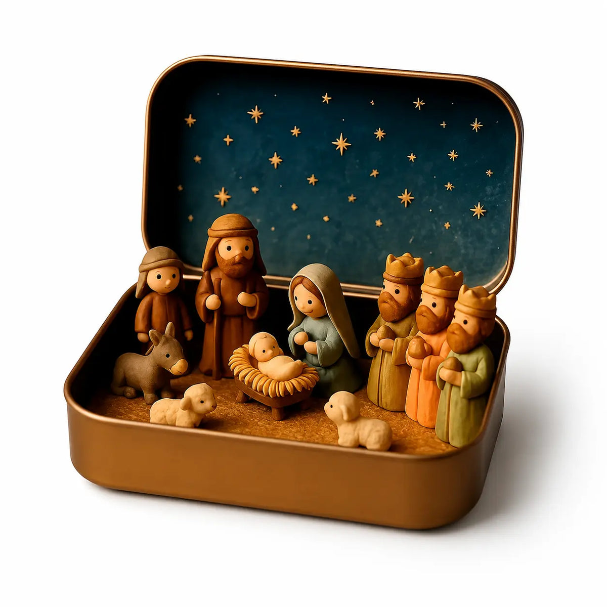 Home Supplies Pocket Mini Nativity Set, Plastic, Portable
