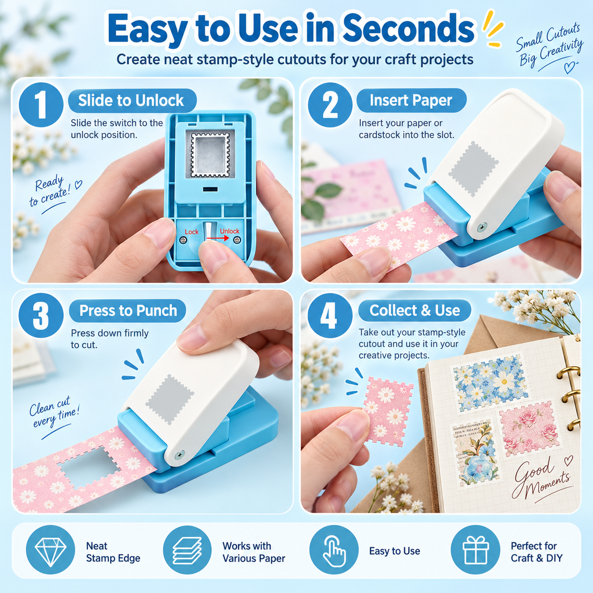 Postage Stamp Paper Punch