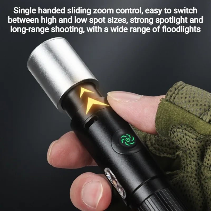 TripleGuard Stun Flashlight – Rechargeable Electric Deterrent Device with High-Intensity LED & Built-In Alarm