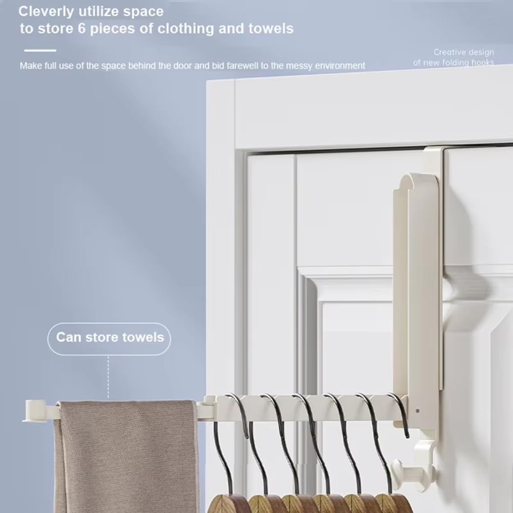Expandable Folding Wall Hook – Space-Saving Drying Rack & Hidden Towel Hanger for Doors